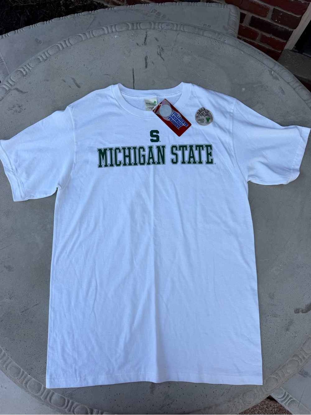 NWT White Michigan State Short Sleeve Tee — UNISEX
